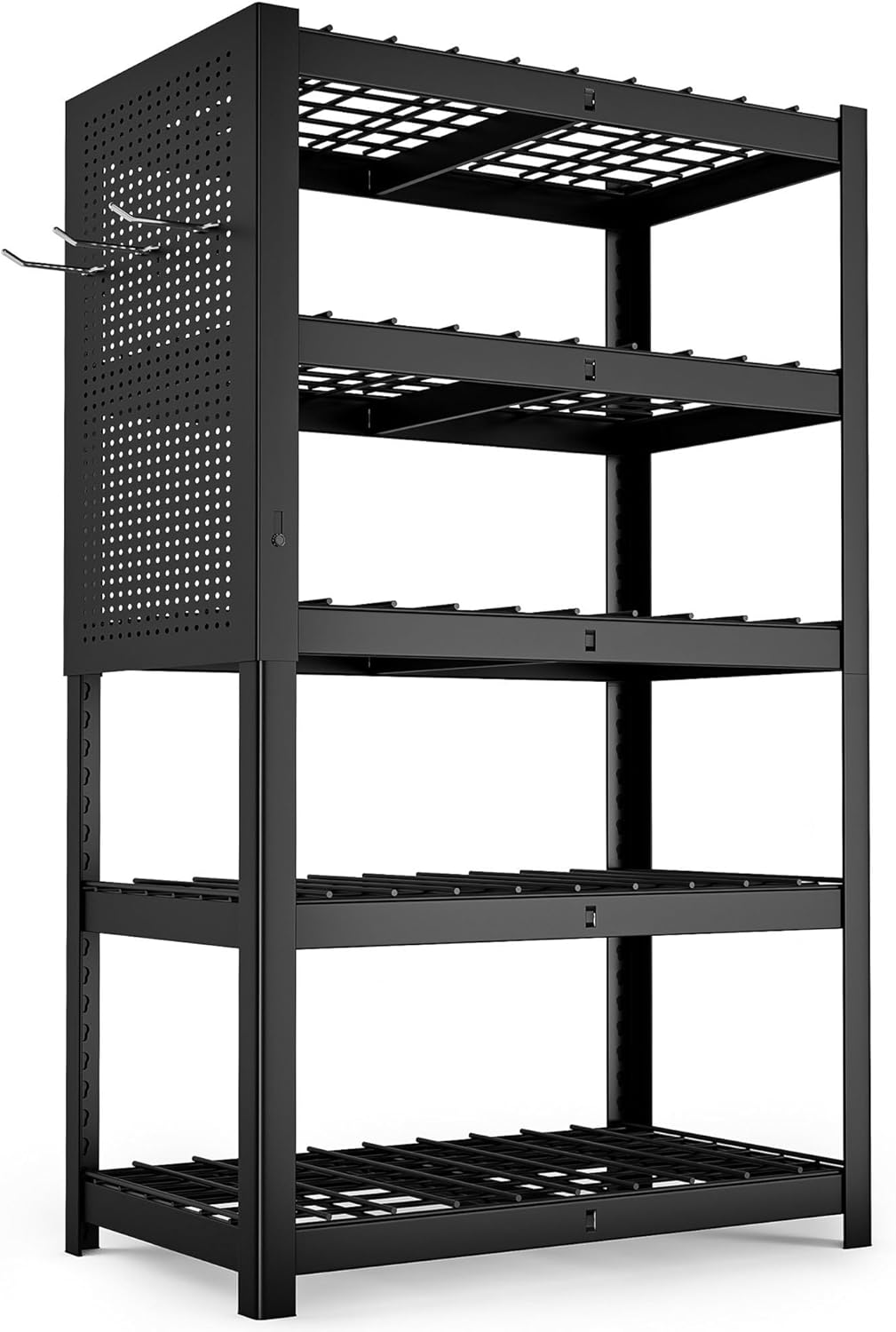 美品】NOCE ノーチェ 木製3段ラック 鉄脚 シェルフ 棚板